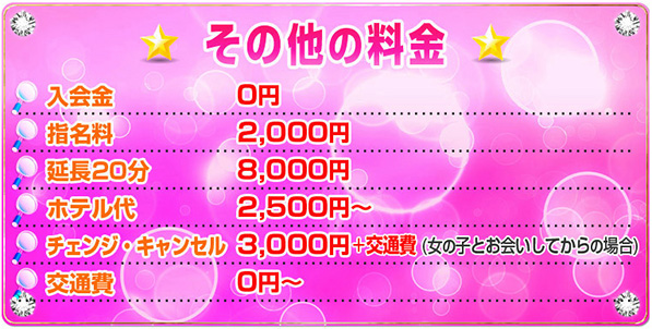 料金&システム　Milky Way（ミルキーウェイ）