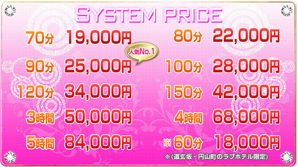 料金&システム　Milky Way（ミルキーウェイ）